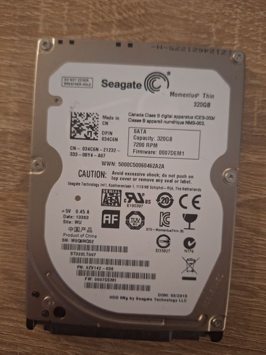 Dyski Hitachi, HGST 500GB i 320GB 2,5 cala