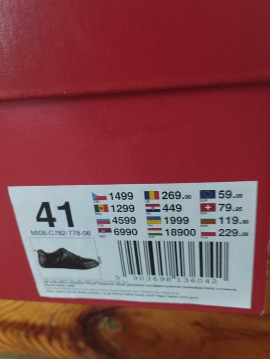 Męskie czarne sneakersy z naturalnej skóry 41