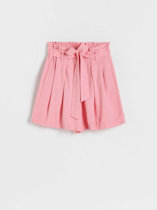 Szorty z EcoVero Szorty typu paperbag Wiskoza Wysoki stan, nowe, r.44