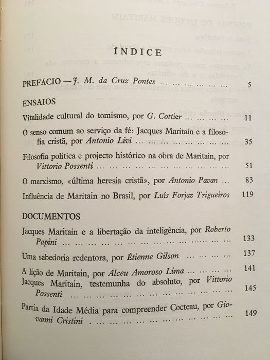 Jacques Maritain / Raymond Aron/ Alain Touraine