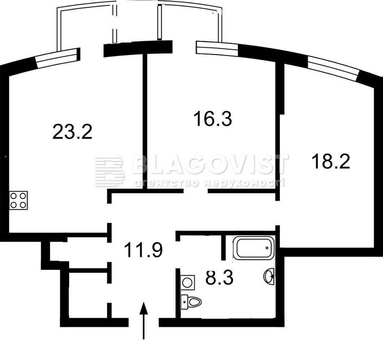 2-кімнатна квартира за адресою вул. Старонаводницька (площа 87,4 м²) - Atlanta.ua - фото 24