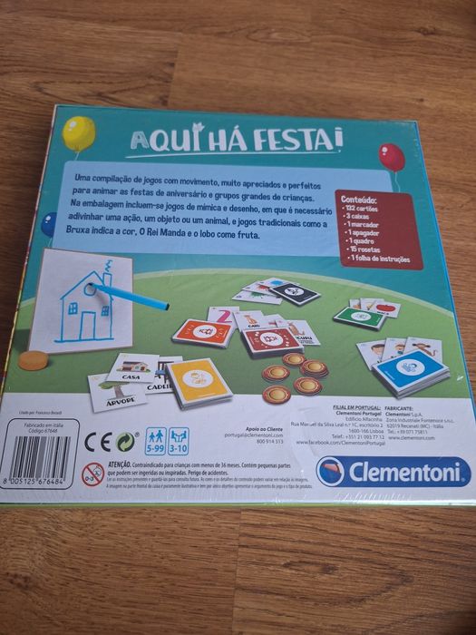 Jogo educativo de tabuleiro Aqui há Festa