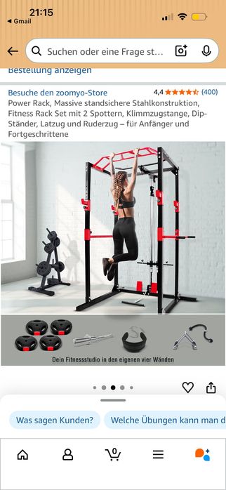 Estação de Treino c Barra olímpica + 160kg peso/Power Rack c Cabos / Fitness / Musculação / Paralelas / Barra Fixa / Agachamento / Exercícios Físicos