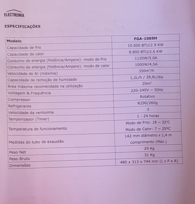 Ar Condicionado "Electrónia"