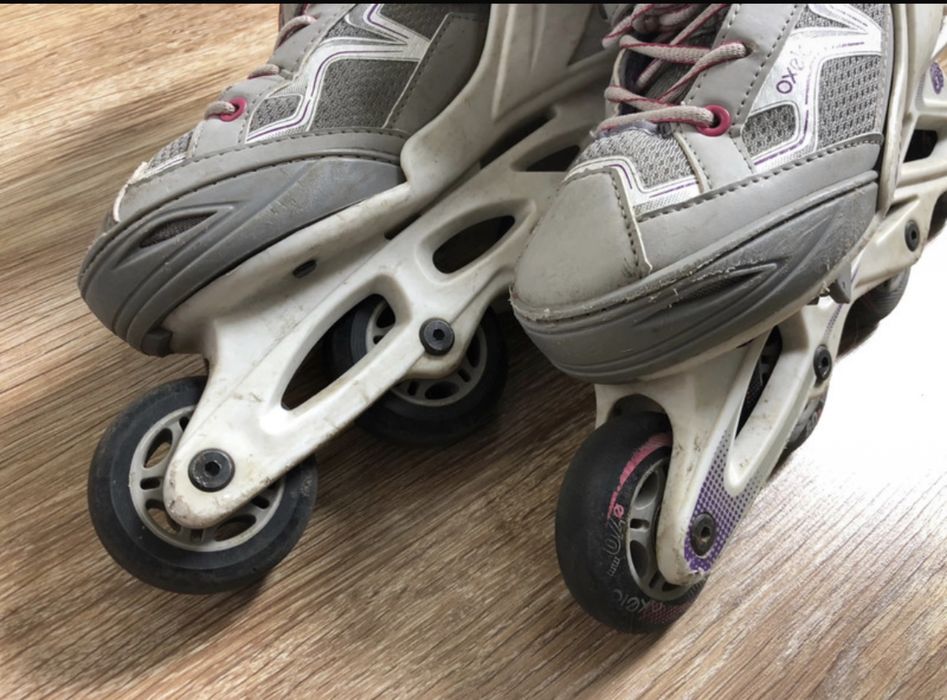 Rolki oxelo szare fioletowe