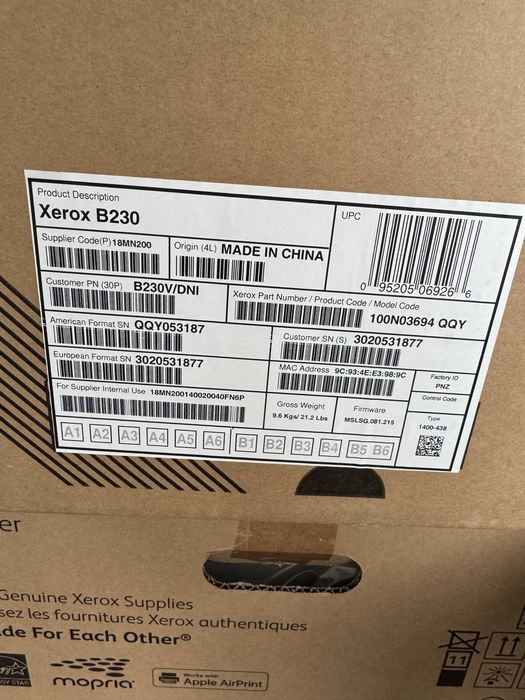 Принтер Xerox B230 WIFI