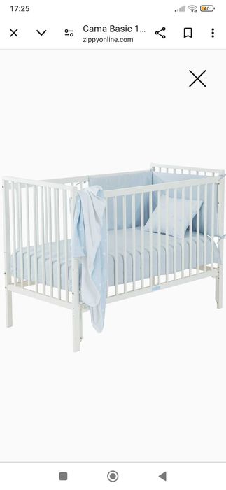 Cama ZY Baby branca com colchão