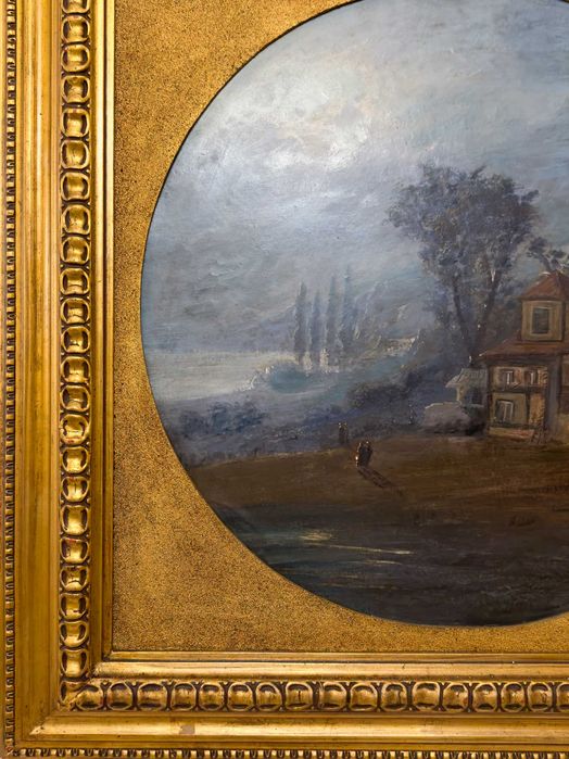Pintura moinho Bretanha século XIX | Romantismo