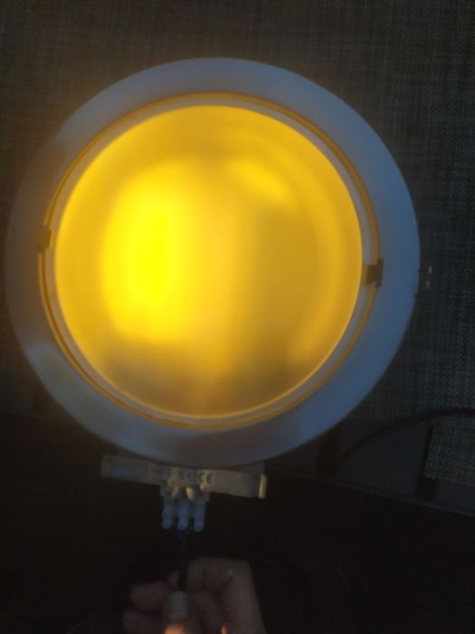 6 x duża okrągła lampa sufitowa wpuszczana srebra średnica 23cm Lexman