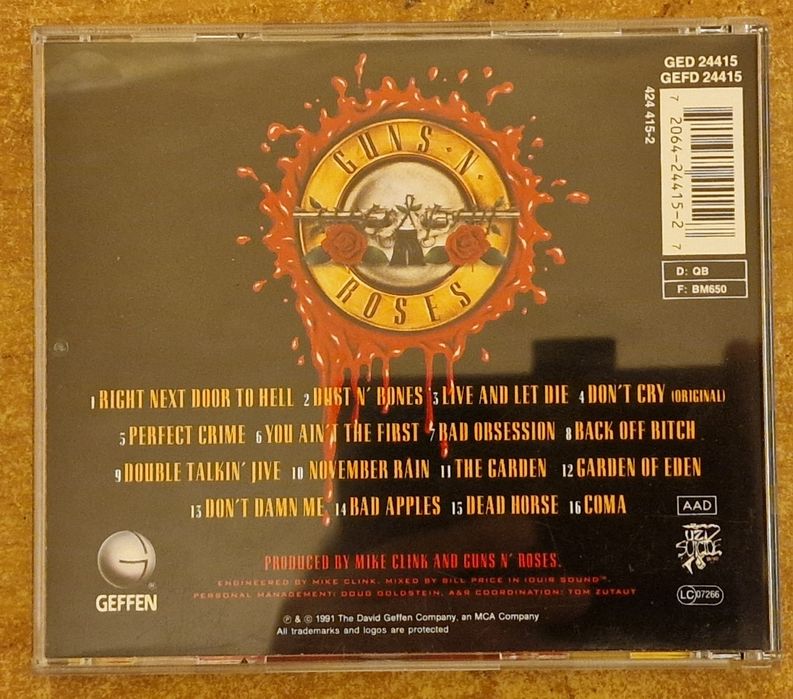 Guns'N'Roses Cd -Use  Your  Illusion 1- używana