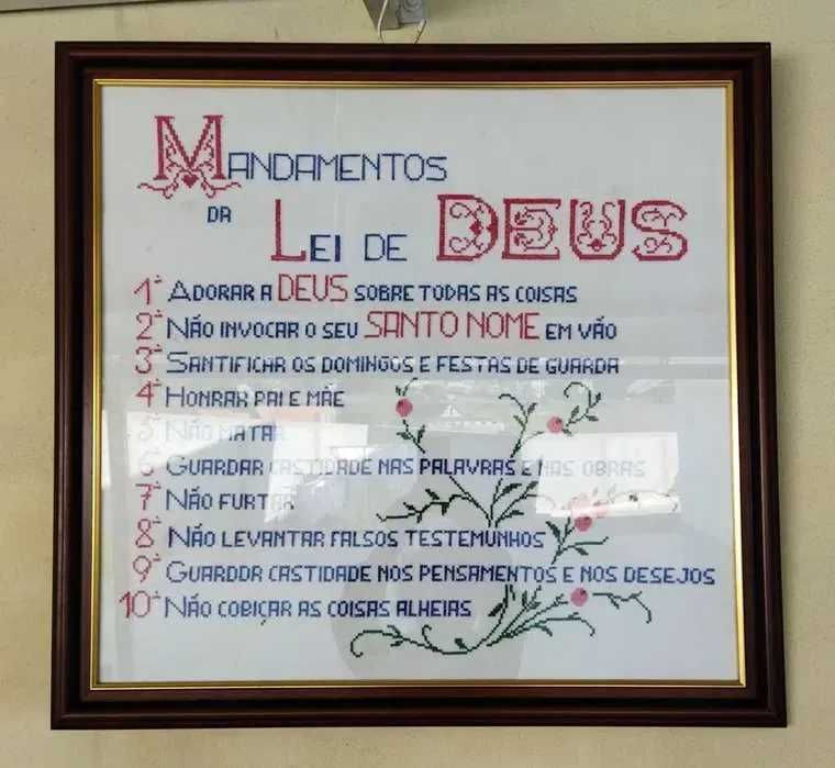 Quadro Manual Ponto de Cruz