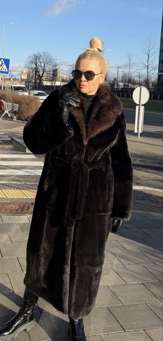 Шуба норковая новая blackglama ворот соболь 46-48-50