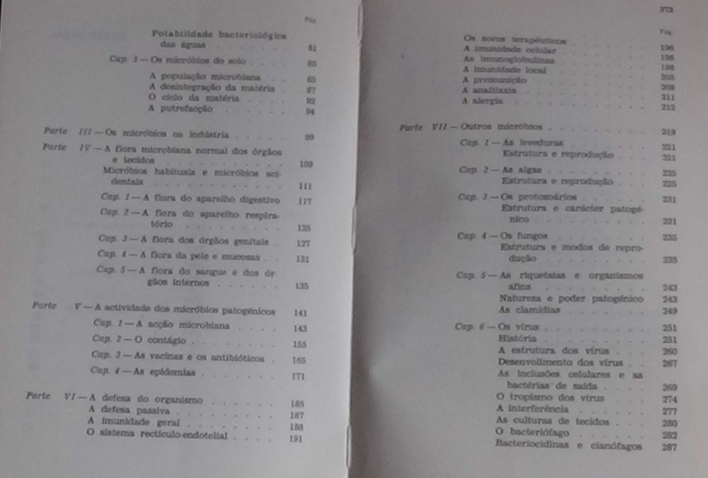 Estudos de microbiologia geral e de imunologia