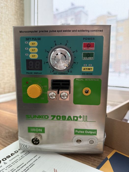 SUNKKO 709AD+ — апарат для точкового зварювання акумуляторів і пайки