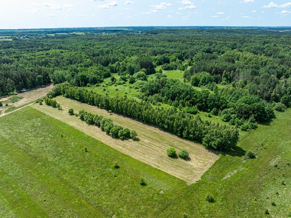 Działka BUDOWLANA o pow. 1251m2 okolice BORKOWA - 20 minut od KIELC