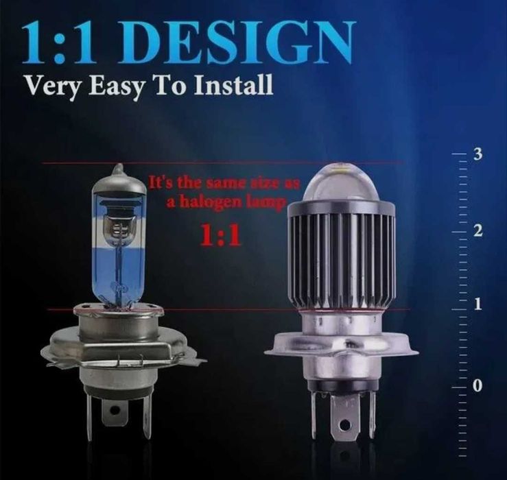 Led лінзи Н4, лампочки Н7 комплект