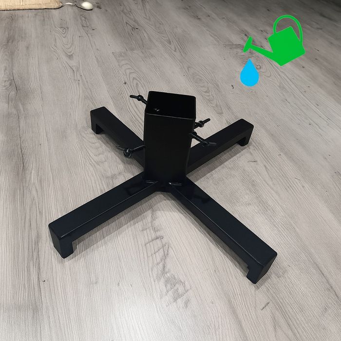 Stojak pod choinkę, choinkowy ręcznie robiony, czarny mat, solidna