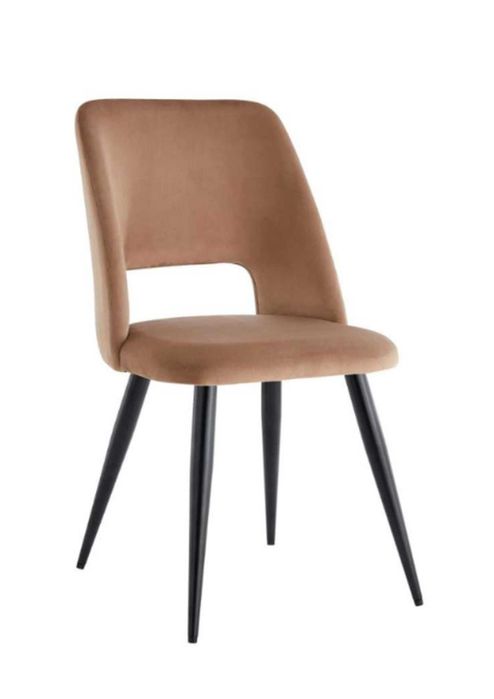 Mesa de Jantar com 6 cadeiras- NOVO- em veludo cor Taupe