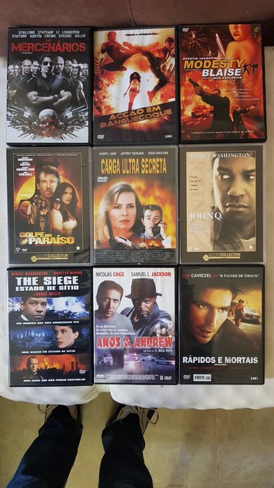 DVDs diversos (ação, drama, terror)