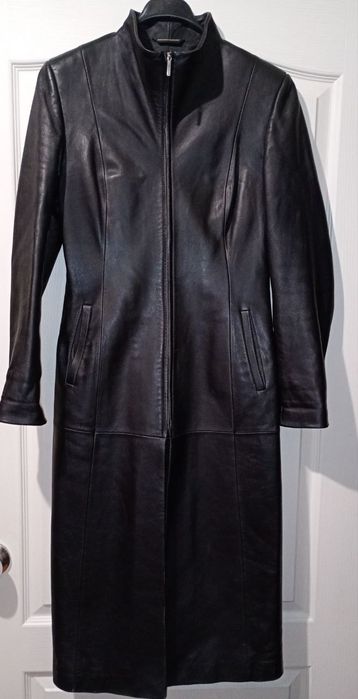 Кожаный черный  френч.