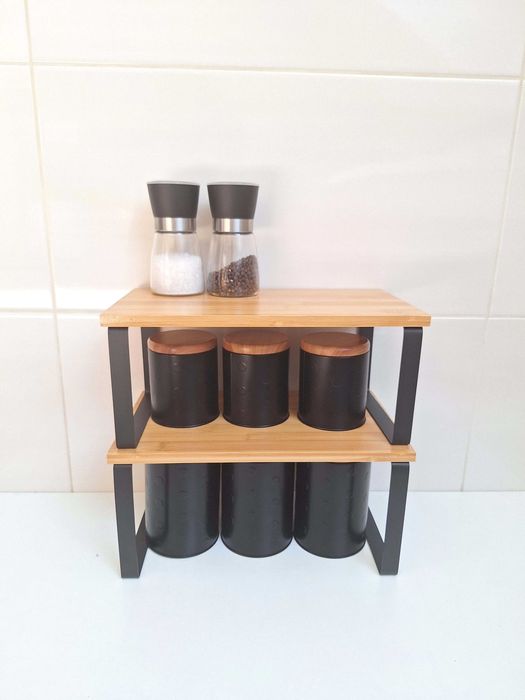 N O W E Półki Loft 4 sztuki bambus kuchenne kuchni łazienki organizer