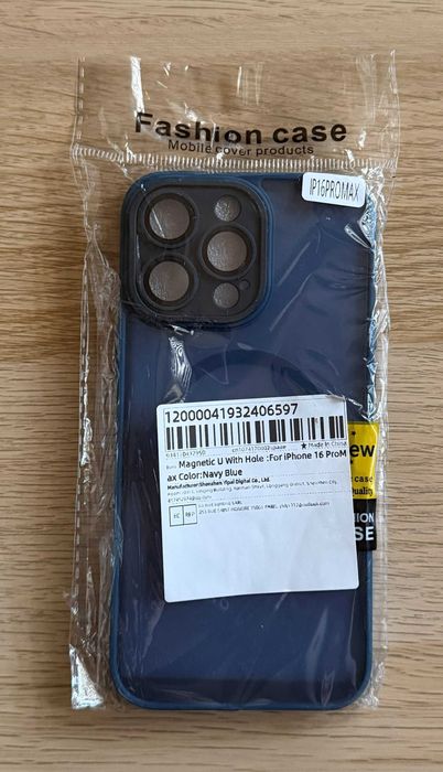 Etui iPhone 16 Pro Max MagSafe z osłoną aparatu półprzezroczyste navy blue