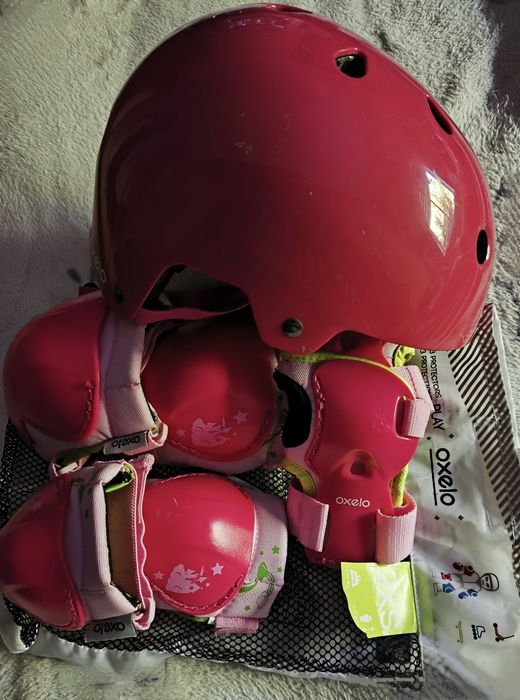 Conjunto de proteções mais capacete Oxelo