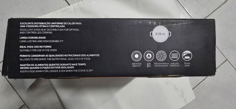 Caçarola ferro fundido 28 cm NOVA