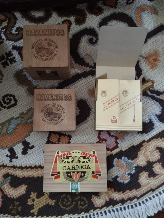 Caixas de charutos/cigarrilhas cubanas