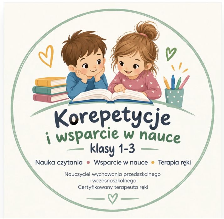 Korepetycje kl. 1–3 | Nauka czytania | Terapia ręki | Wsparcie w nauce