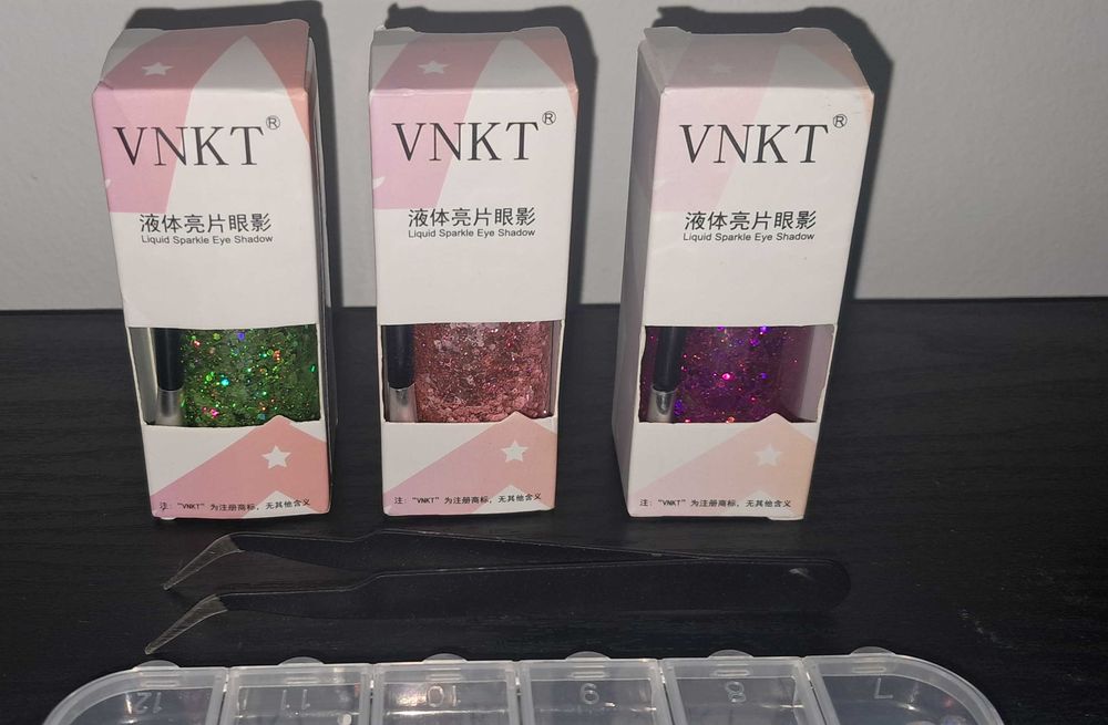 Liquid eye shadow brilhantes para olhos pinça