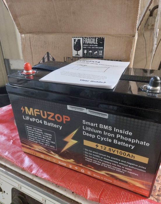 Литий-железо-фосфатная батарея / Аккумулятор LiFePO4 12.8V 100Ач BMS /