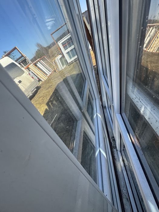 1x okno tarasowe 178x210 z otwieranym slupkiem zloty dab biale (ru)