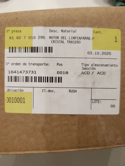 Motor limpa pára brisas BMW