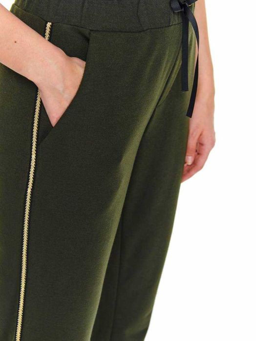 Spodnie damskie z ozdobnym lampasem rozmiar 36