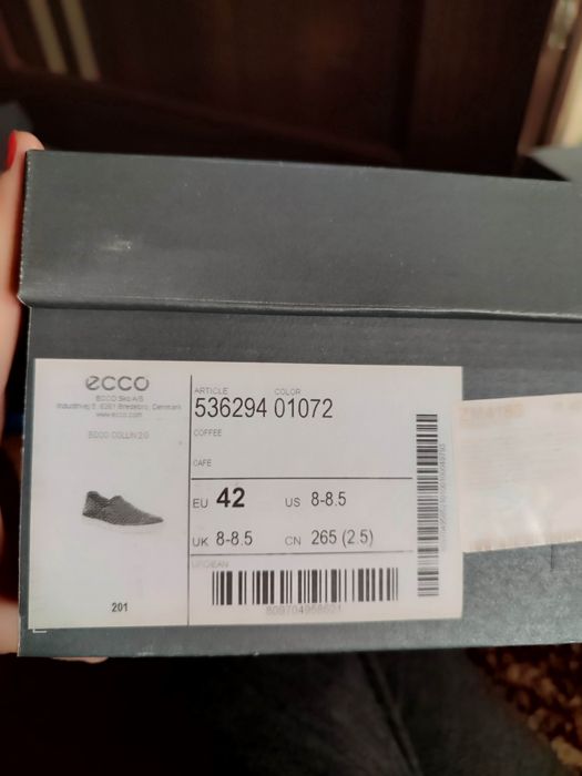 Ecco 42 сліпони шкіряні туфлі мокасини взуття ессо