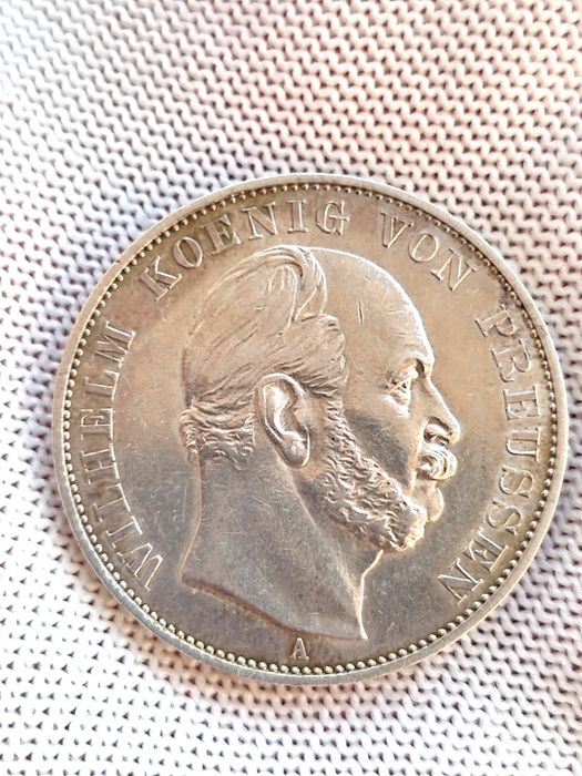 Срібна монета Талер 1871 переможний Прусія