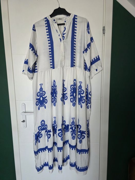 Cudna boho folk komunie wesela 46 48 maxi