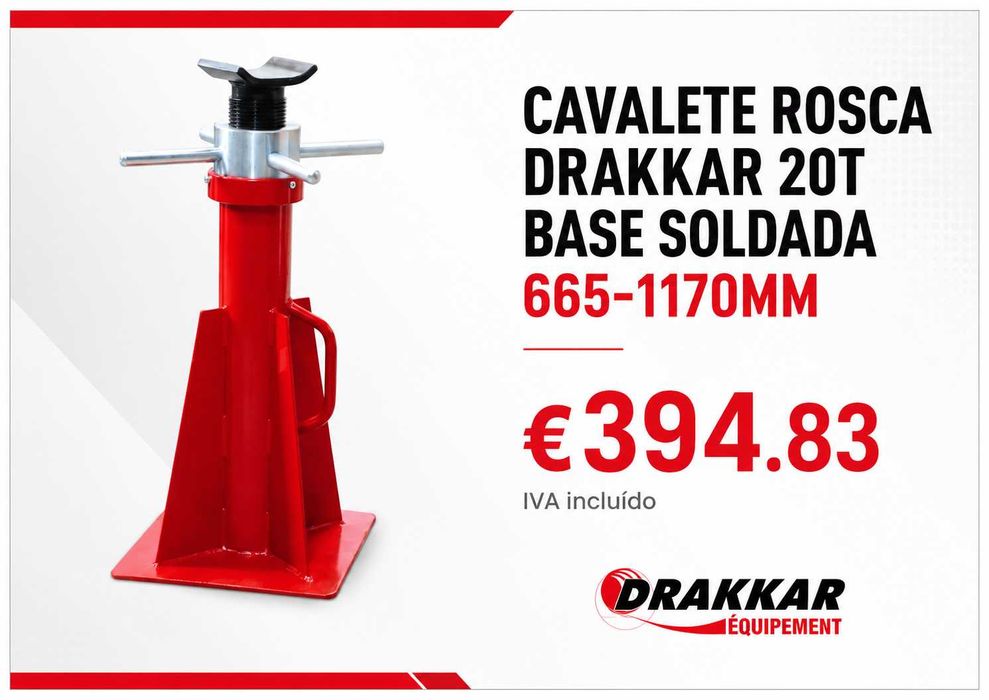 Cavalete de Rosca DRAKKAR 20T com Base Soldada LL29