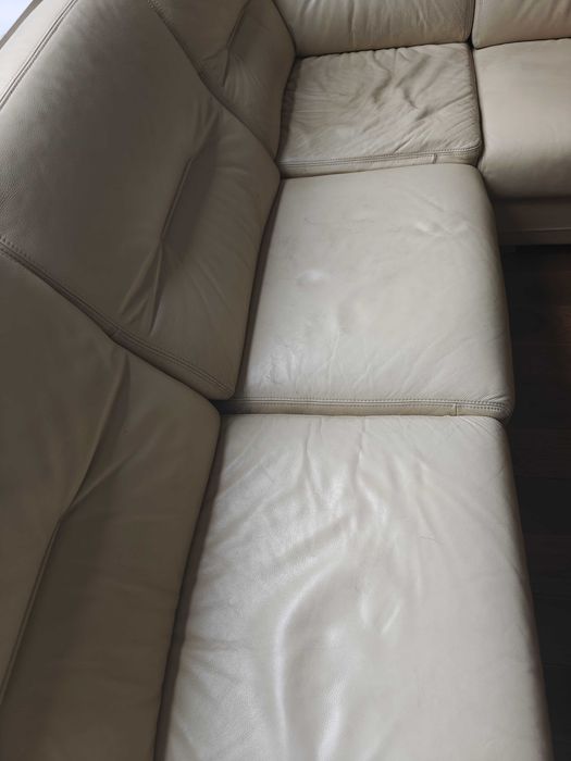 Unikatowy Set Vintage: Narożnik + Fotel Lounge Italian Butter Leather