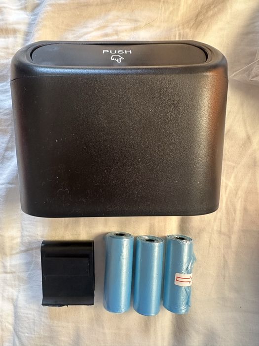 Mini caixote do lixo para automóvel com sacos