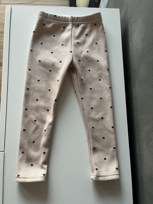 Sinsay legginsy ocieplane serduszka bez 98 nowe bez metki