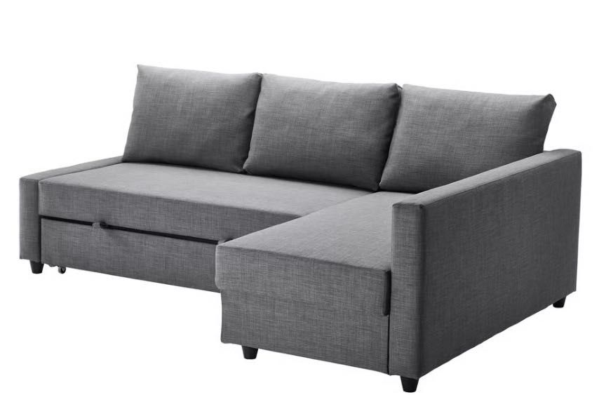 Sofá IKEA FRIHENTEN Chaise Longue Cinzento Escuro