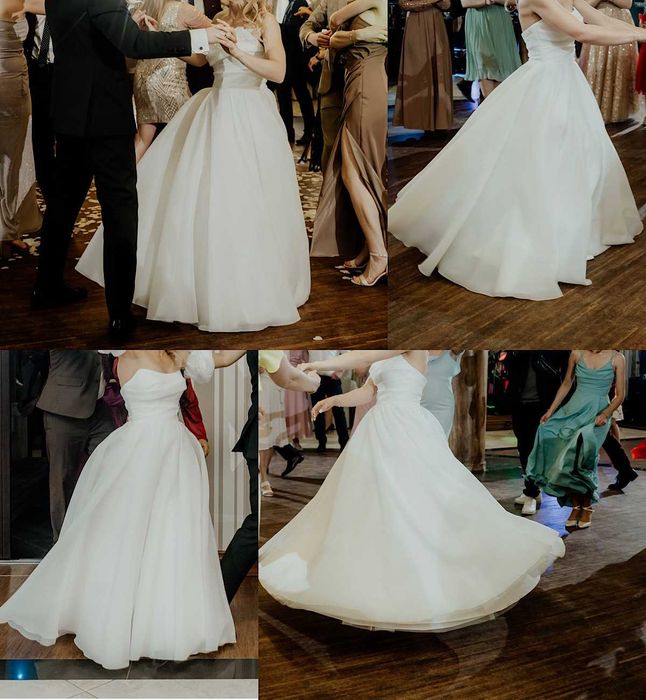 Klasyczna gładka suknia ślubna