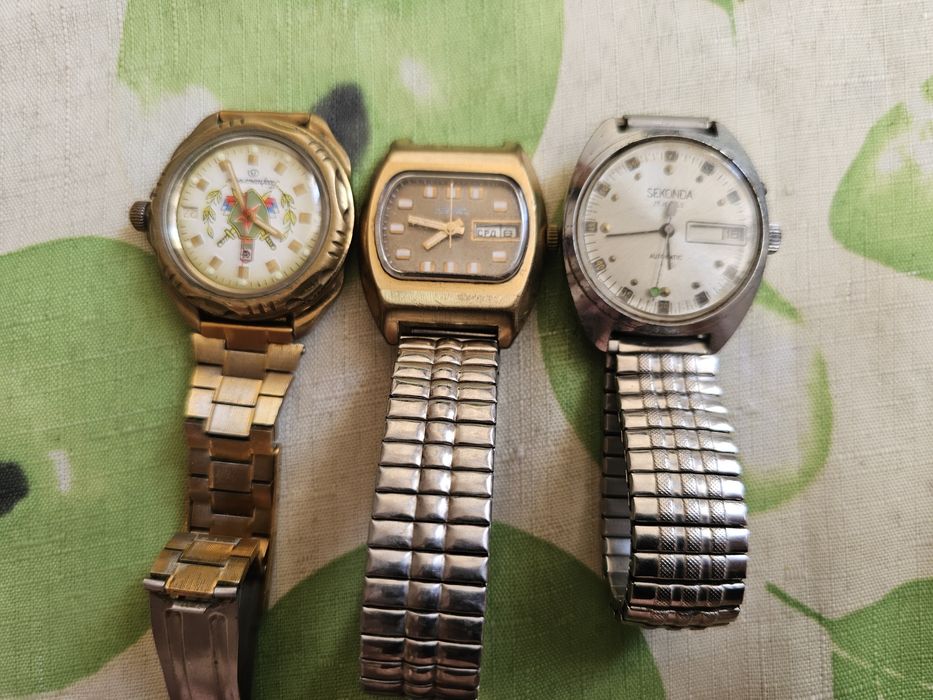 Часы советские 3 штуки Ракета АУ10, Sekonda, Пограничные
