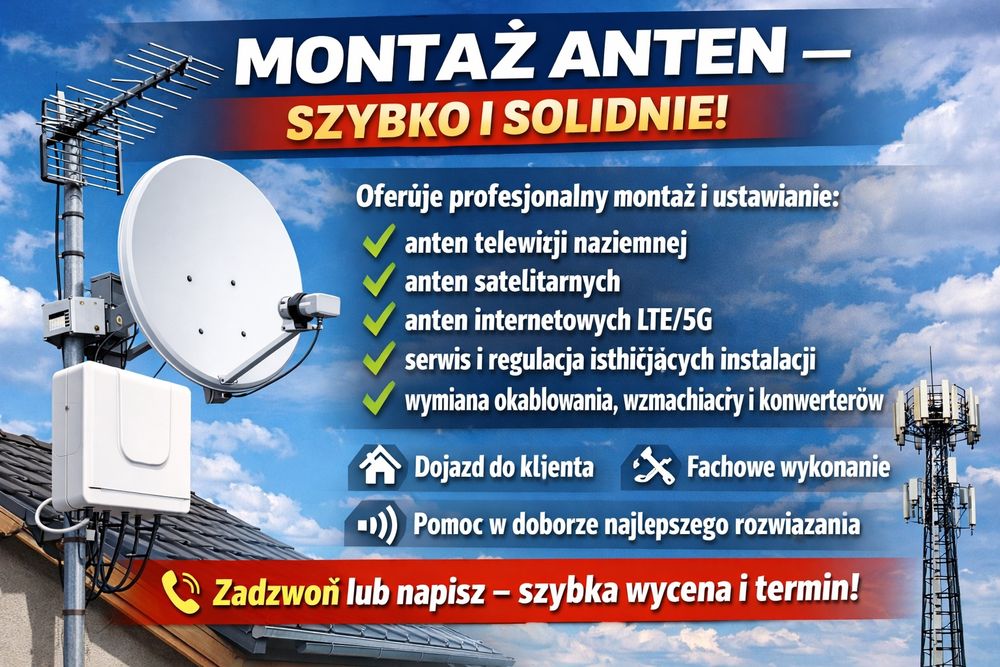 Montaż  Anten Ustawienie Internet 24H