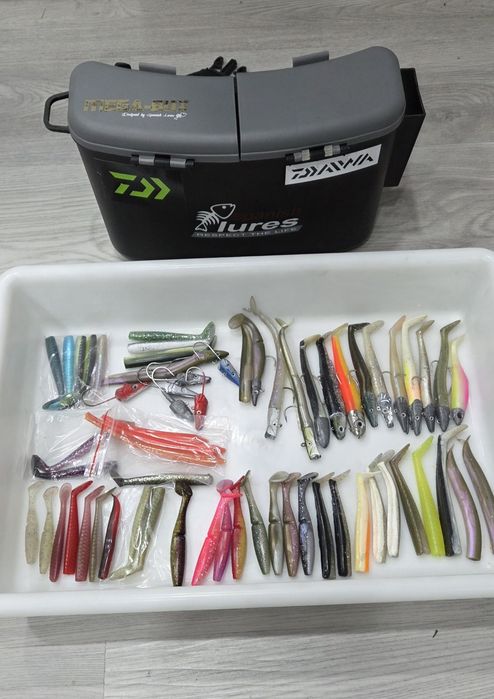 Conjunto mala e vinis para spinning.