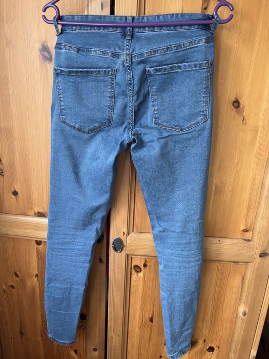 Jeansy skinny mid waist, 69% bawełna r. XS/S