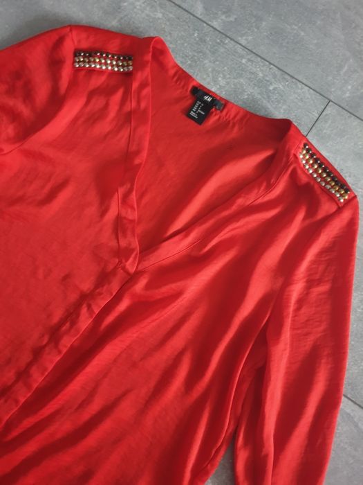 H&M bluzka czerwona S