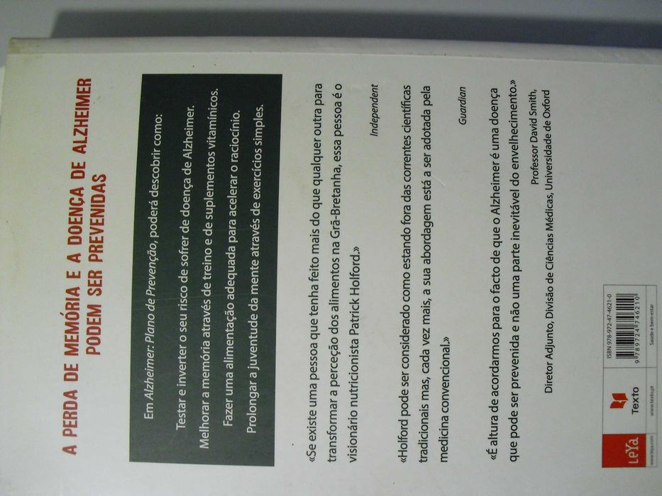 Holford (Patrick);Alzheimer-Plano de Prevenção